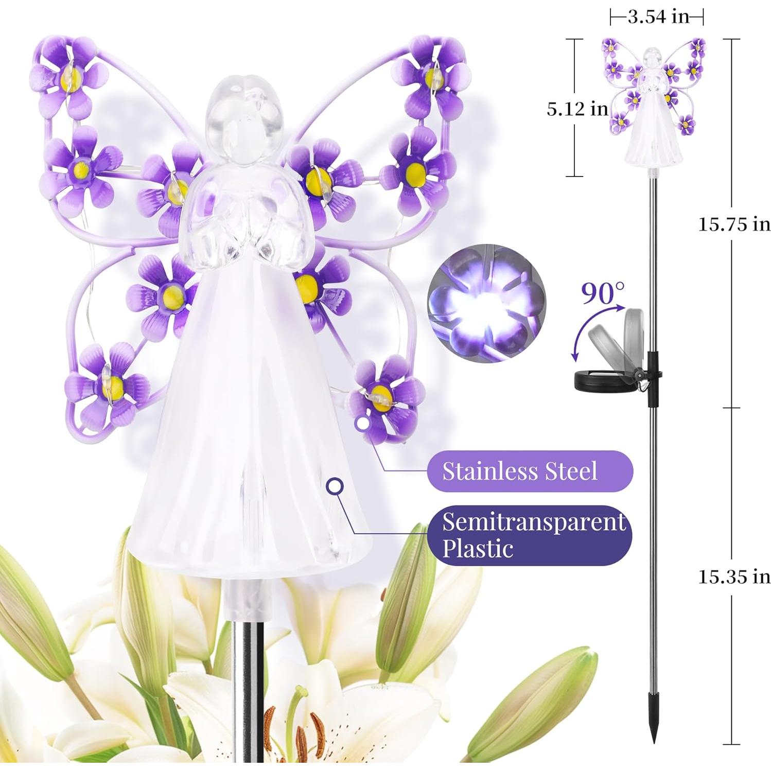 Luces Solares de Ángel GIGALUMI - Paquete de 2, 7 LEDs