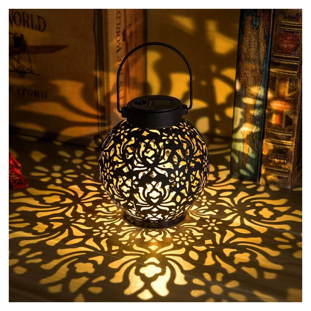 Linternas Solares Colgantes EXCMARK 2 Pack LED Metal Negro