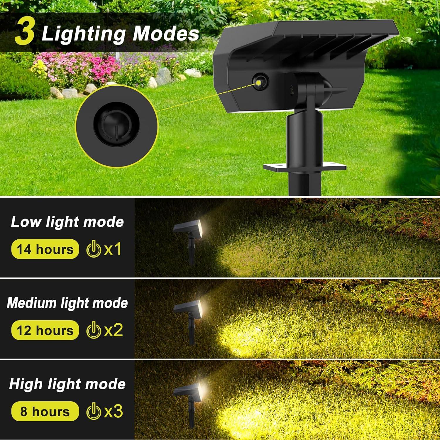 Luces de Spot Solar Fratink IP65 8 Piezas 65 LED Jardín
