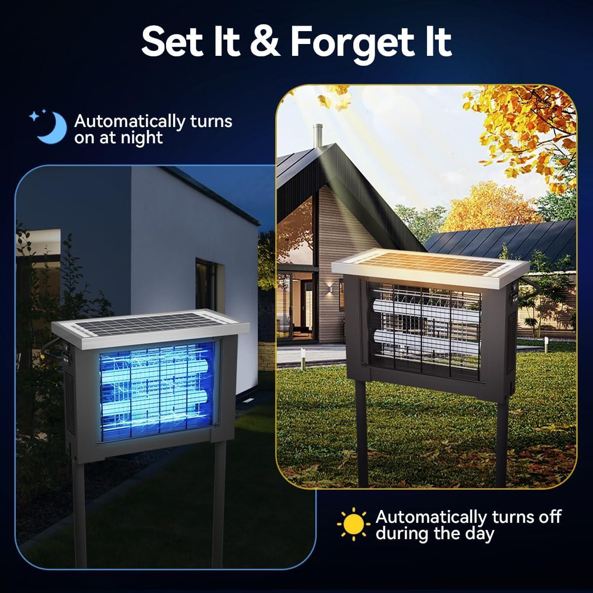 Zapper de Insectos Solar ZETAWALE IPX4 para Jardín 195 m²