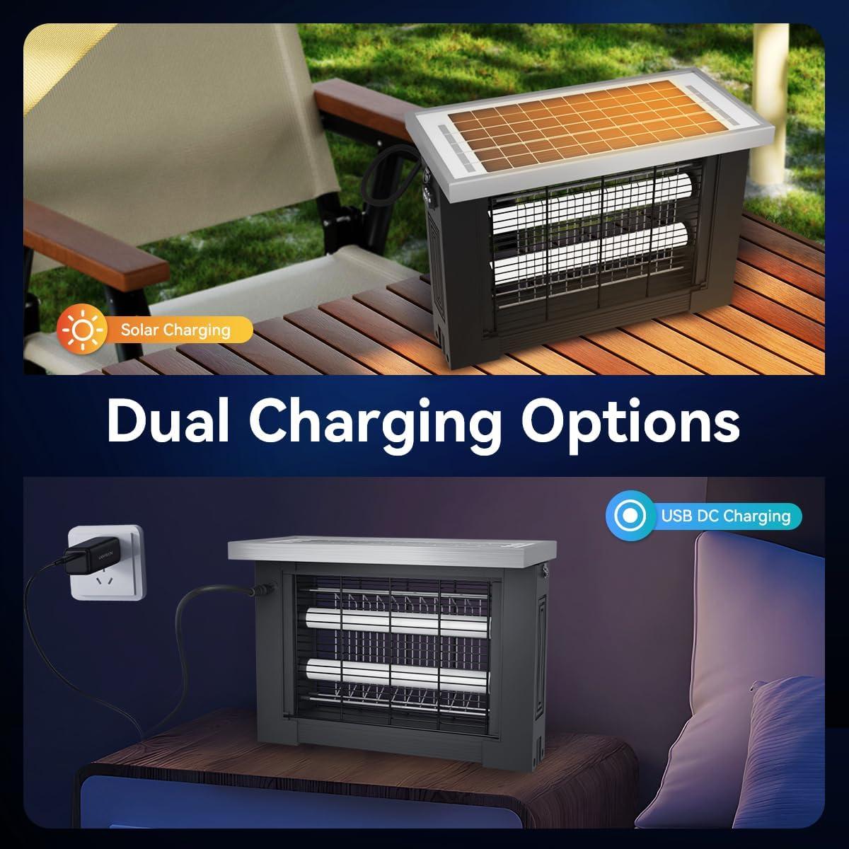 Zapper de Insectos Solar ZETAWALE IPX4 para Jardín 195 m²