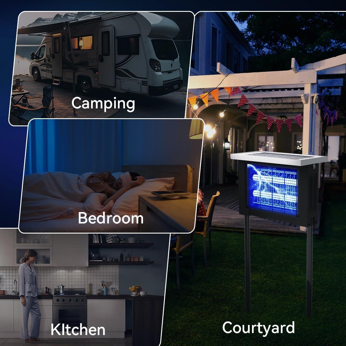 Zapper de Insectos Solar ZETAWALE IPX4 para Jardín 195 m²