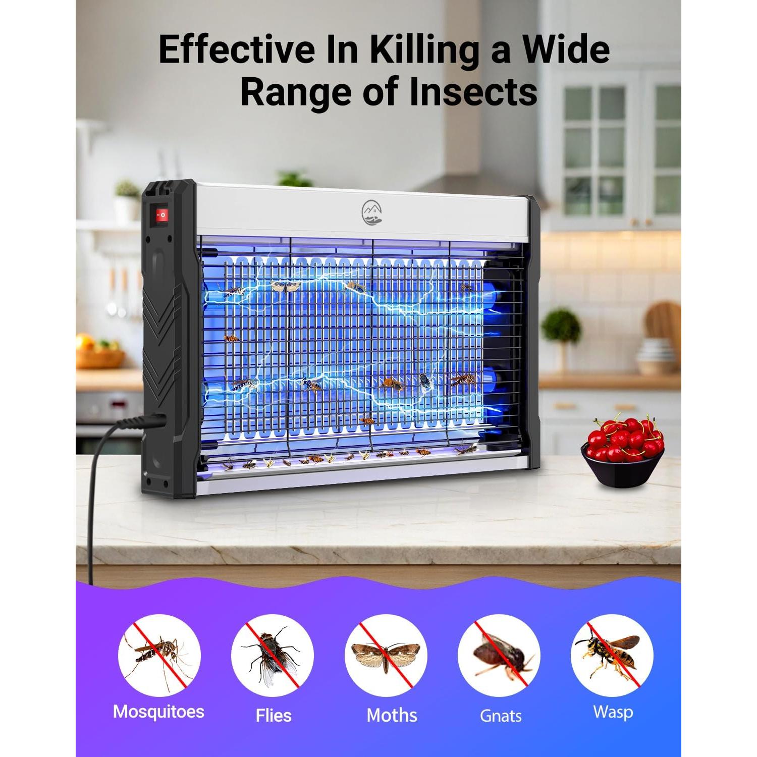 Zapper Eléctrico Mosiller 3000V para Insectos - Interior