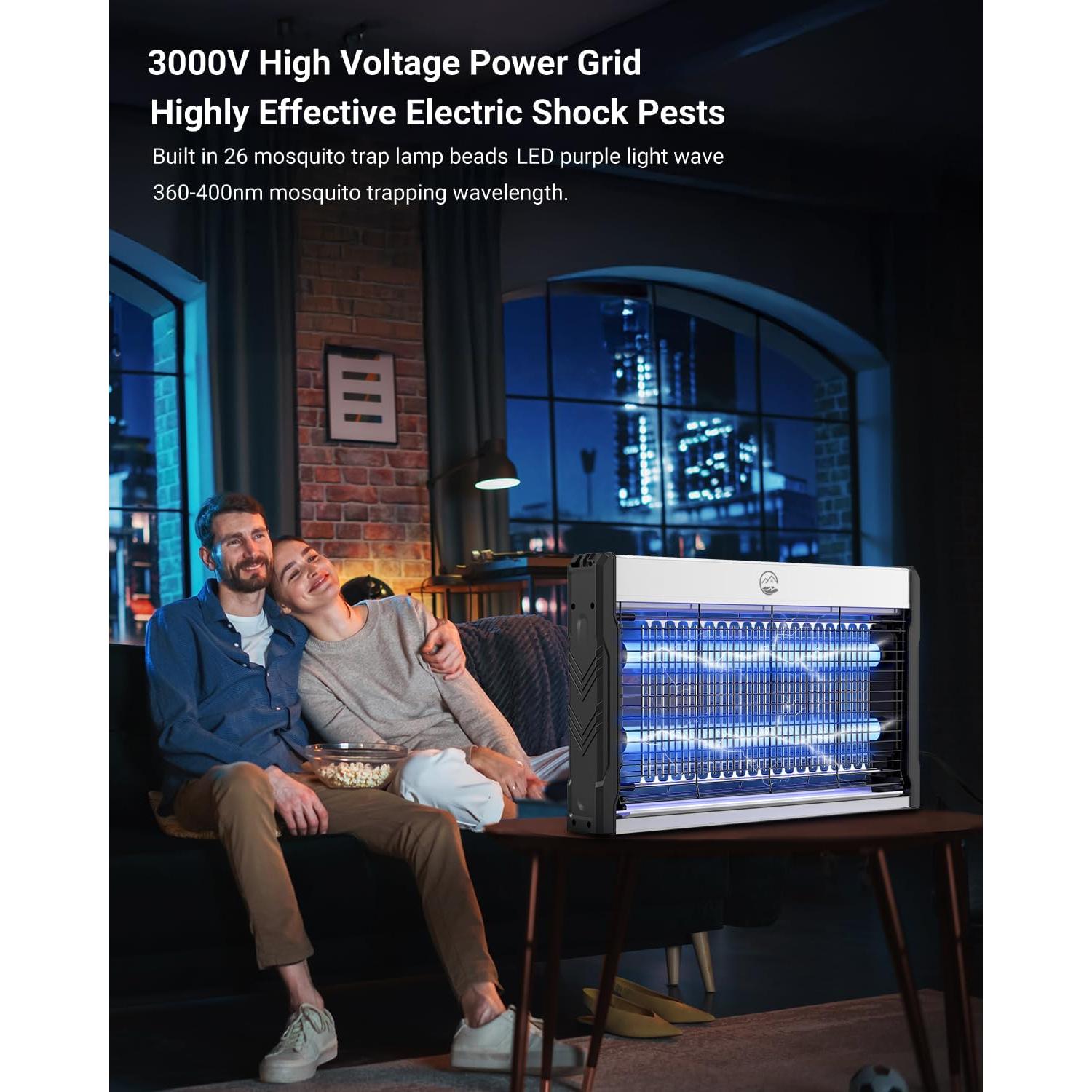 Zapper Eléctrico Mosiller 3000V para Insectos - Interior