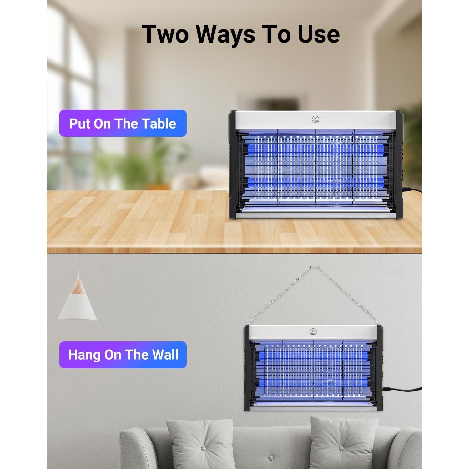 Zapper Eléctrico Mosiller 3000V para Insectos - Interior