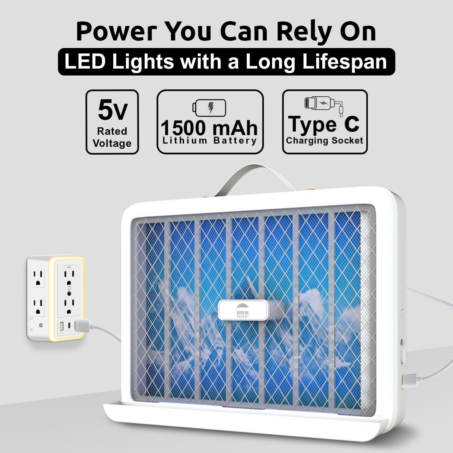 Zapper Eléctrico WBM Inteligente para Insectos 30cm 3.5W