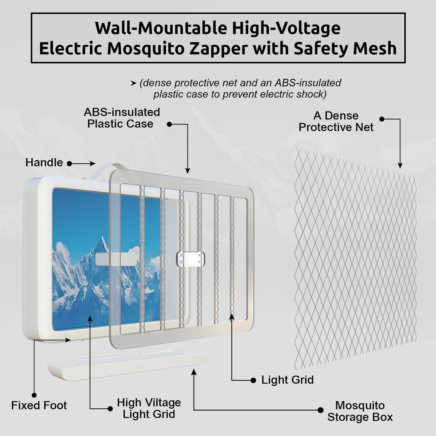 Zapper Eléctrico WBM Inteligente para Insectos 30cm 3.5W