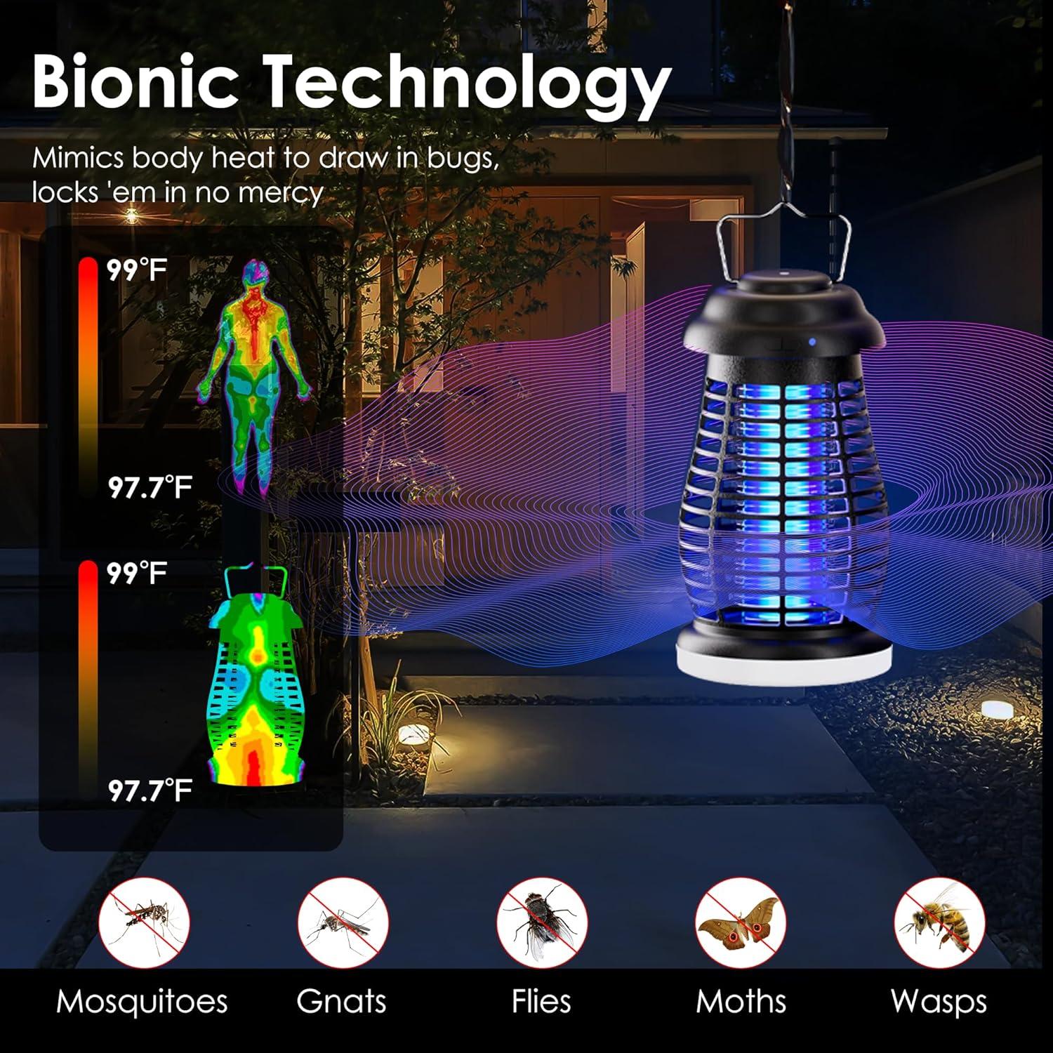 Trampa para Mosquitos SHENZHEN SOER WH-B98 Recargable IP67