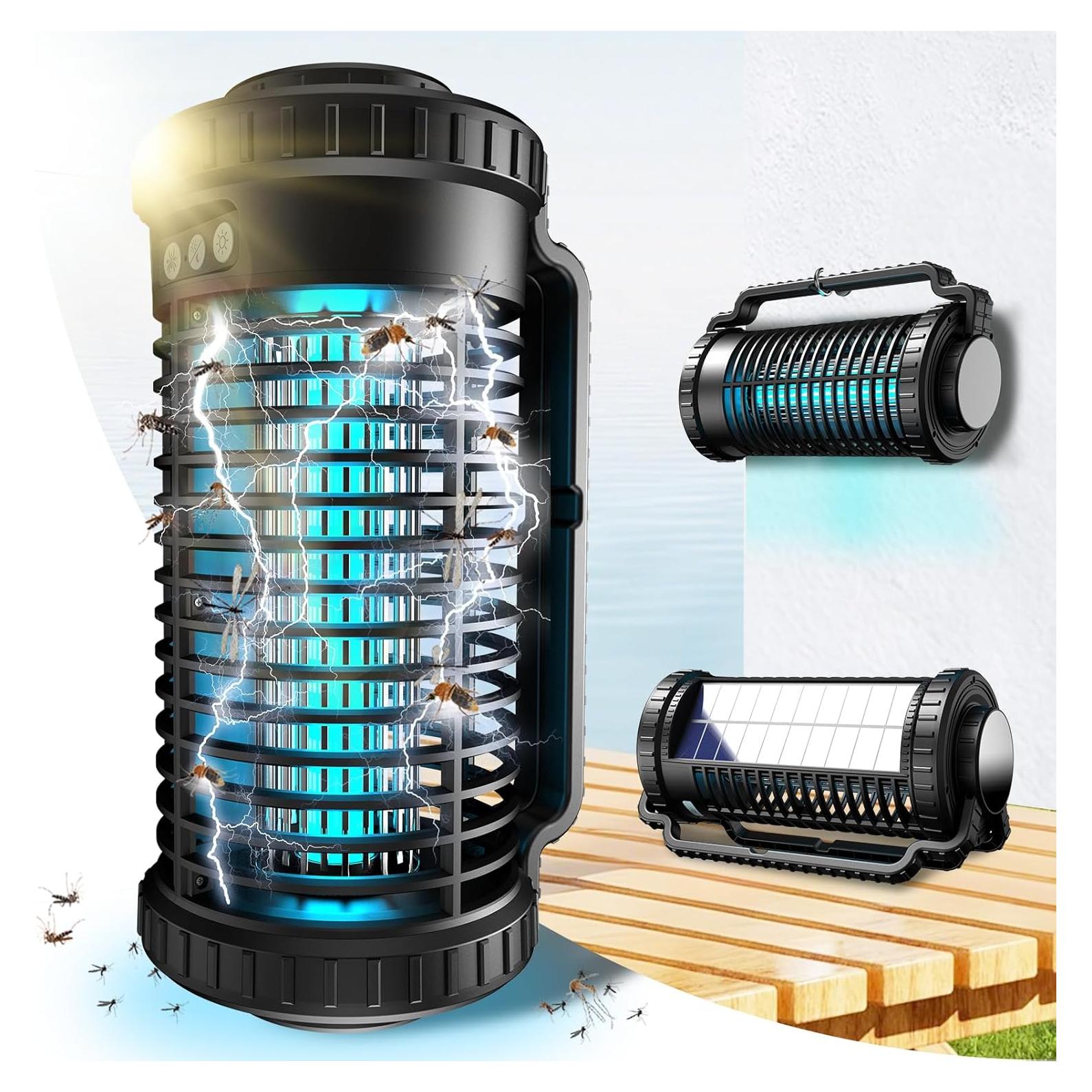 Zapper Solar de Insectos Leizah 4200V Recargable 4000mAh