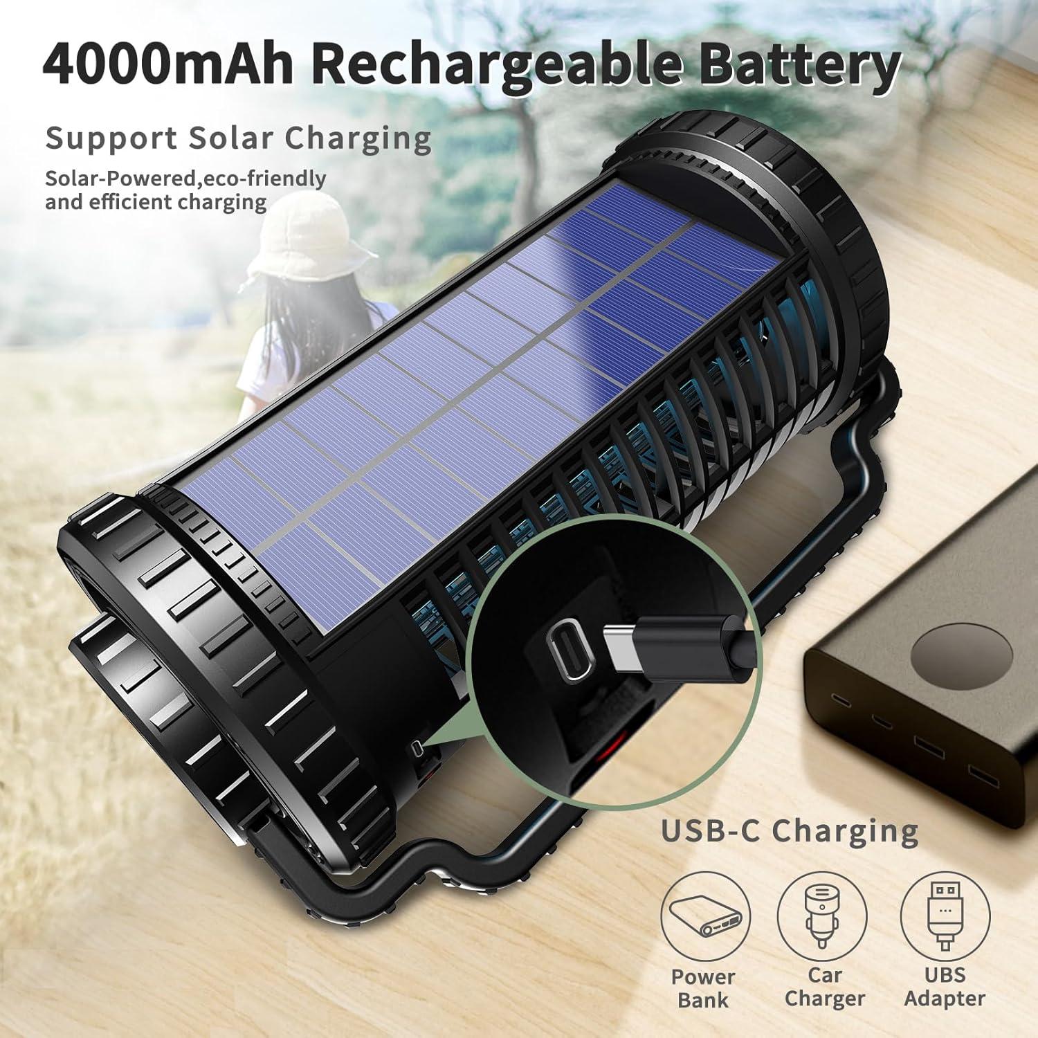 Zapper Solar de Insectos Leizah 4200V Recargable 4000mAh