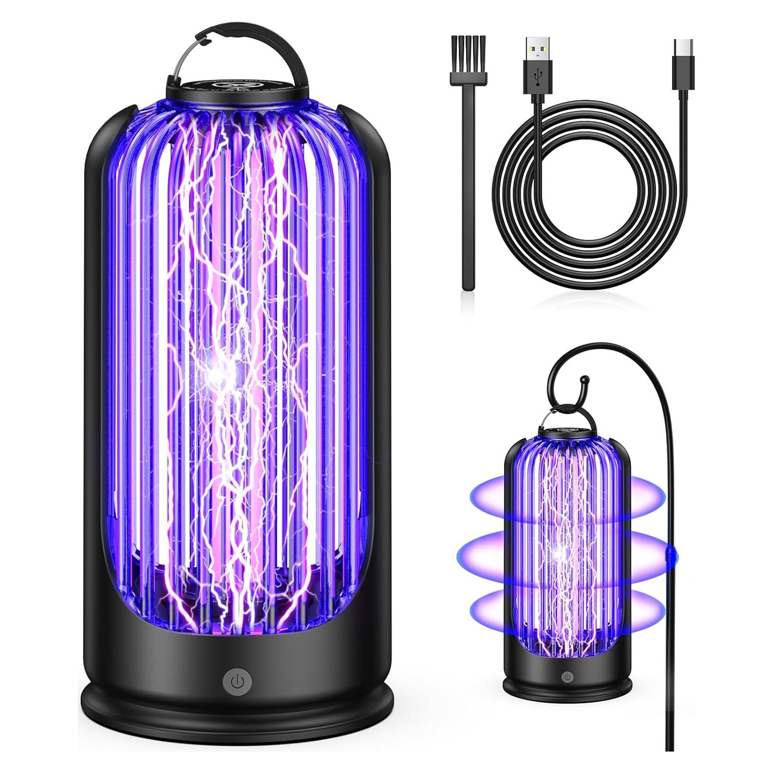 Trampa de Mosquitos Eléctrica Fly Zapper 4000mAh USB - Ideal Interior y Exterior