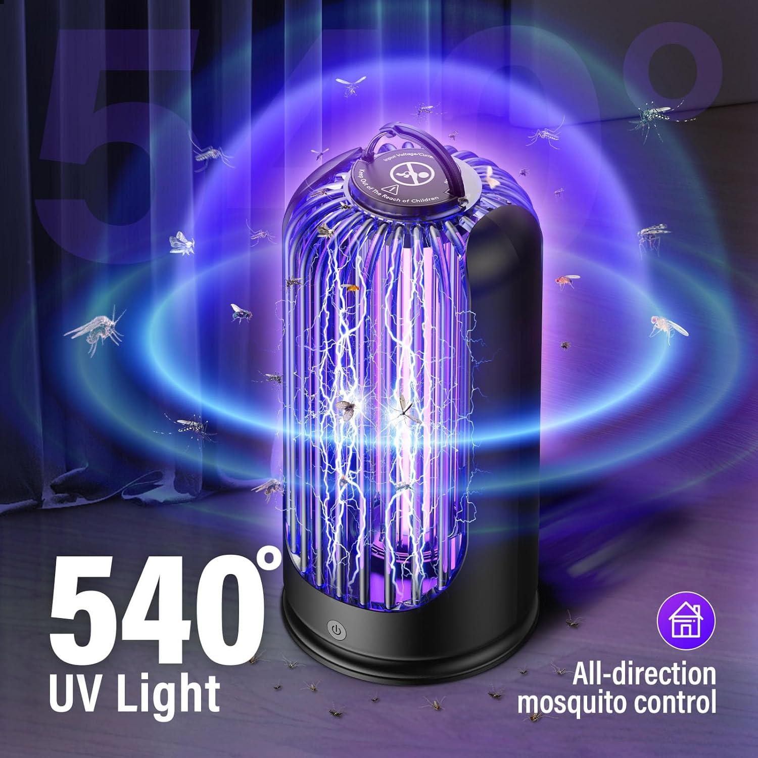 Trampa de Mosquitos Eléctrica Fly Zapper 4000mAh USB - Ideal Interior y Exterior