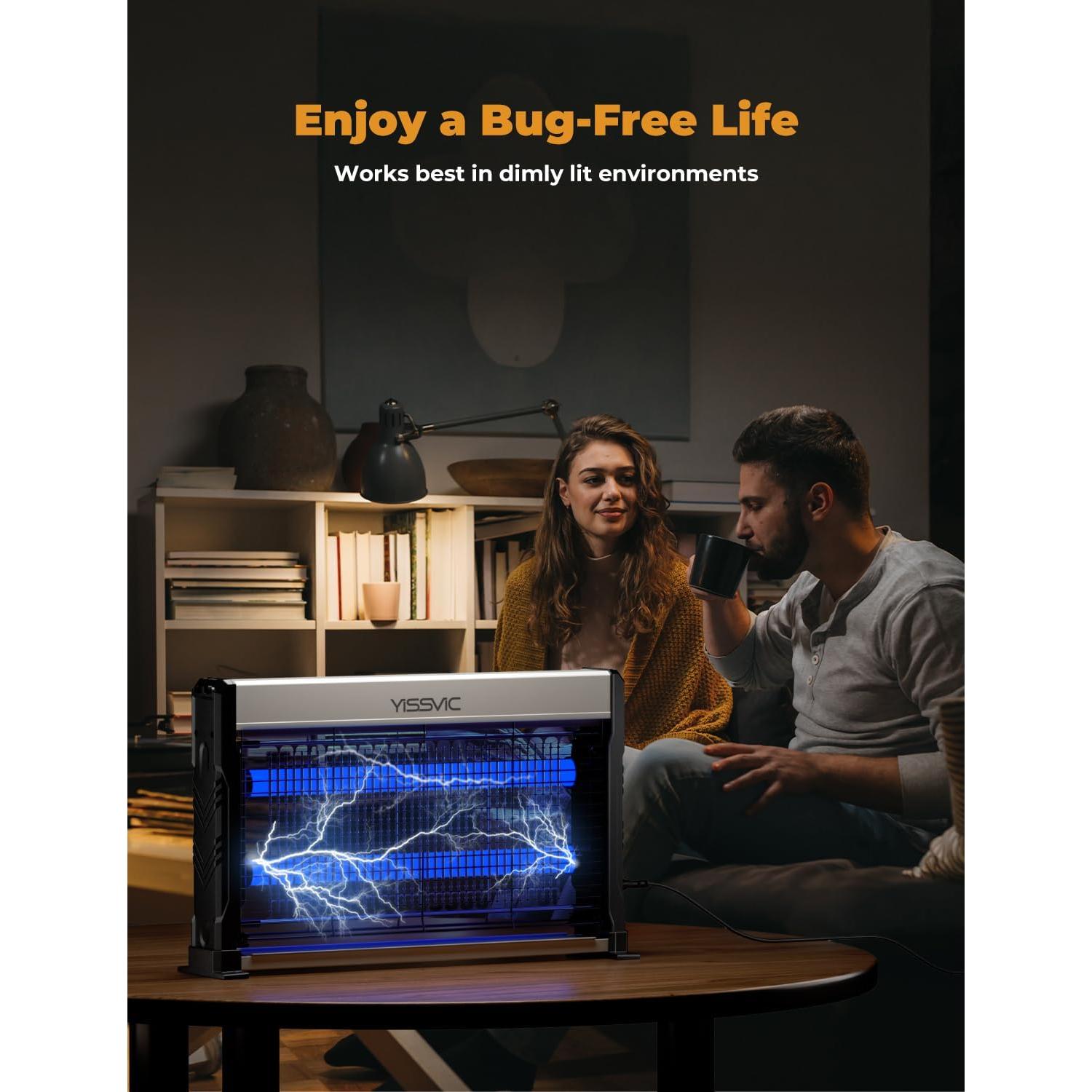 Zapper de Insectos YISSVIC 4000V LED Interior 20W con Cable 2m