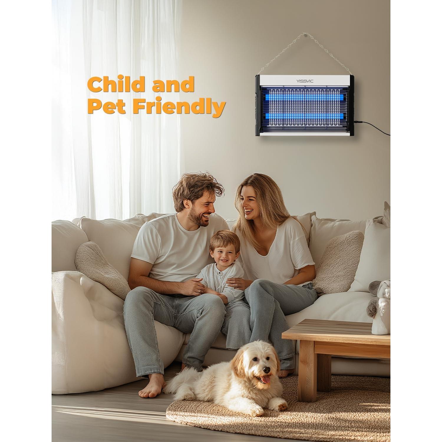 Zapper de Insectos YISSVIC 4000V LED Interior 20W con Cable 2m