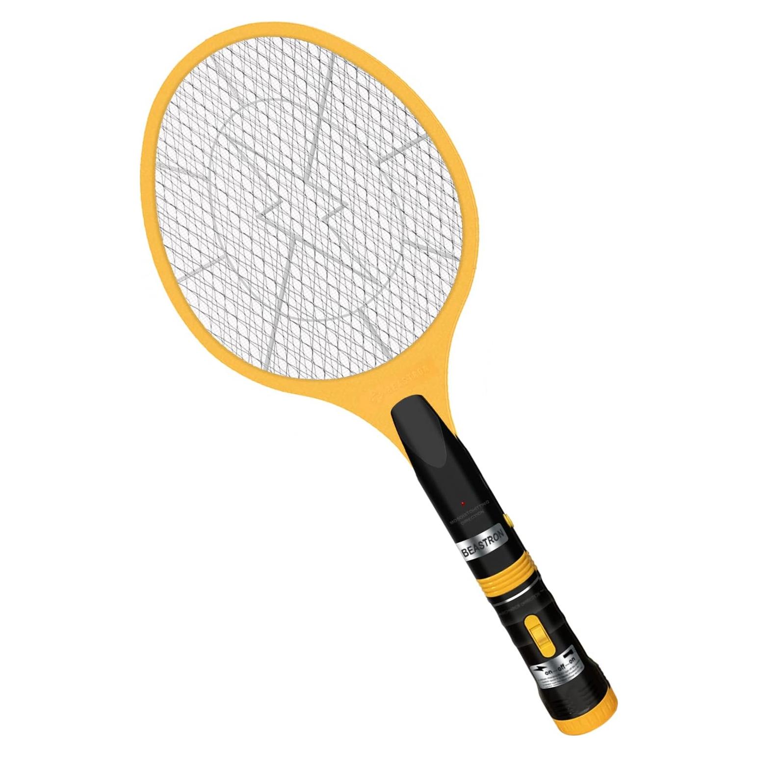 Raqueta Eléctrica Zapper de Insectos Beastron 3000V USB LED