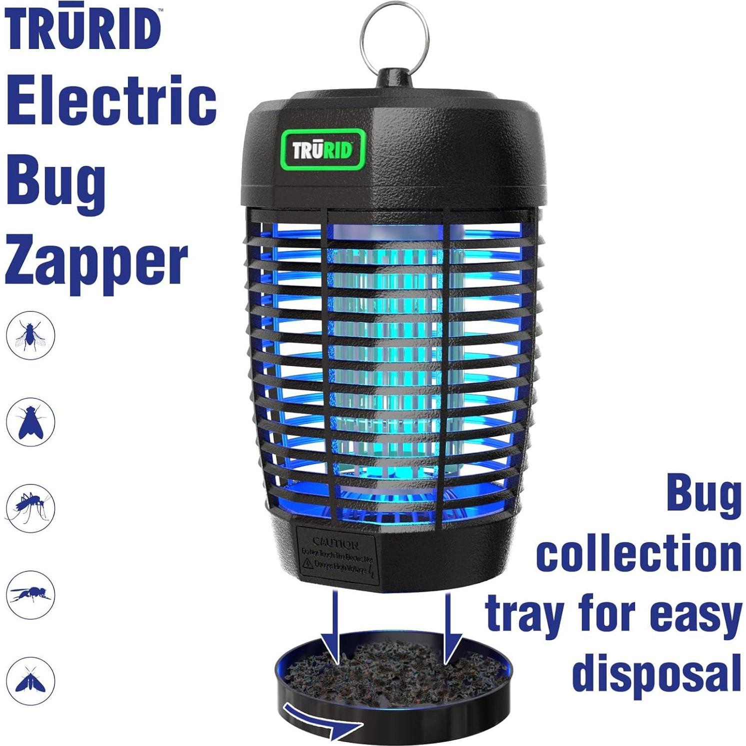 Zapper Eléctrico de Mosquitos TRURID con Bandeja 0.54 kg