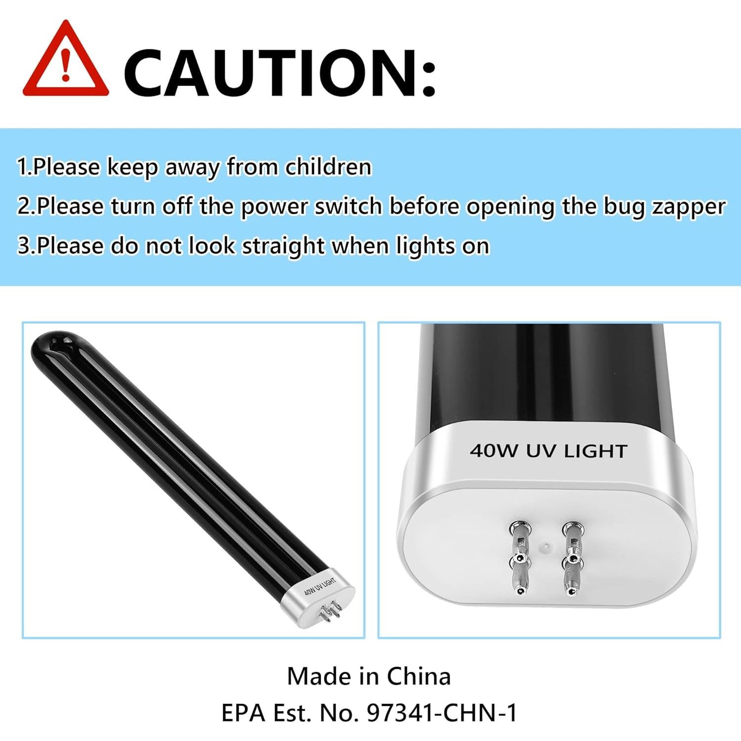 Bombillas UV de Reemplazo Kittmip para Zapper de Insectos 40W (2)