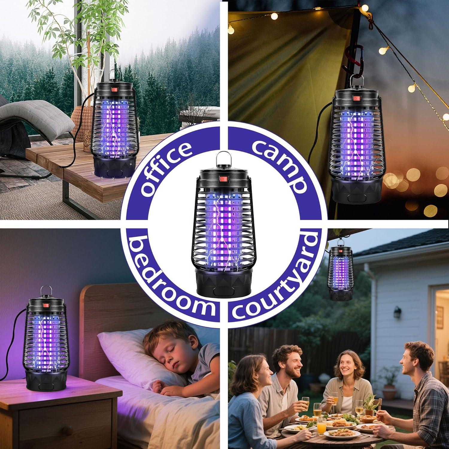 Trampa Eléctrica para Insectos Phosooy 2500V con Luz UV