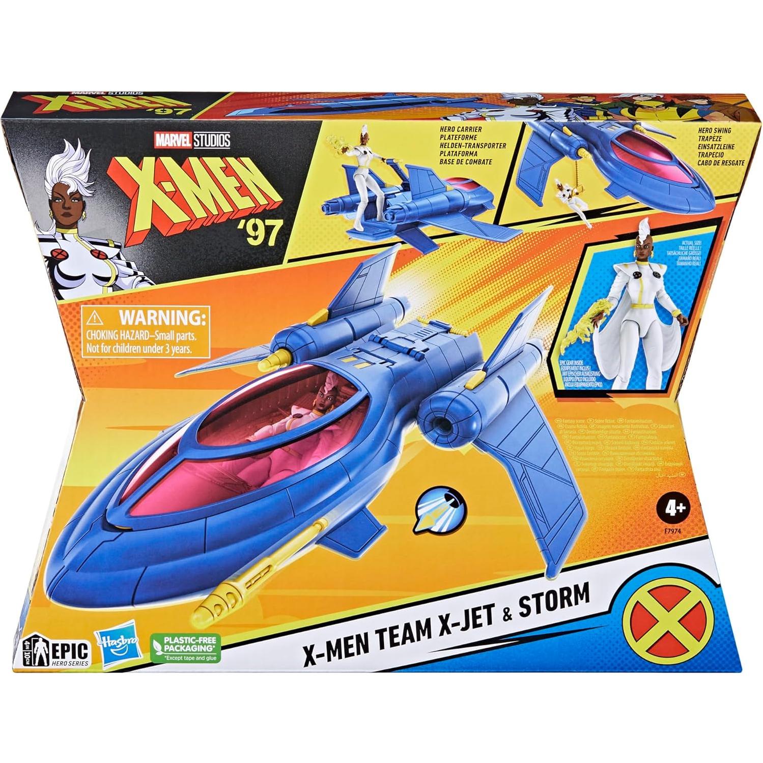X-Men Jet de Hasbro con Figura de Storm 10 cm Juguete