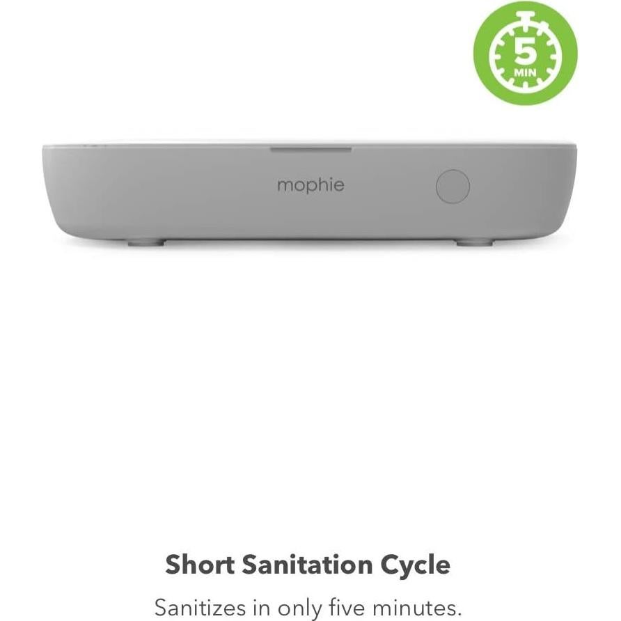 Desinfectante UV Mophie con Carga Inalámbrica - Blanco