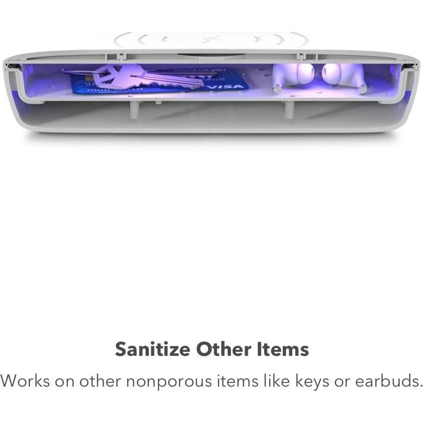 Desinfectante UV Mophie con Carga Inalámbrica - Blanco