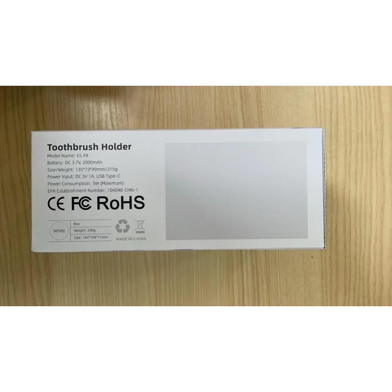 Soporte de cepillos de dientes UV JetFresh ES-X9 con reloj LED