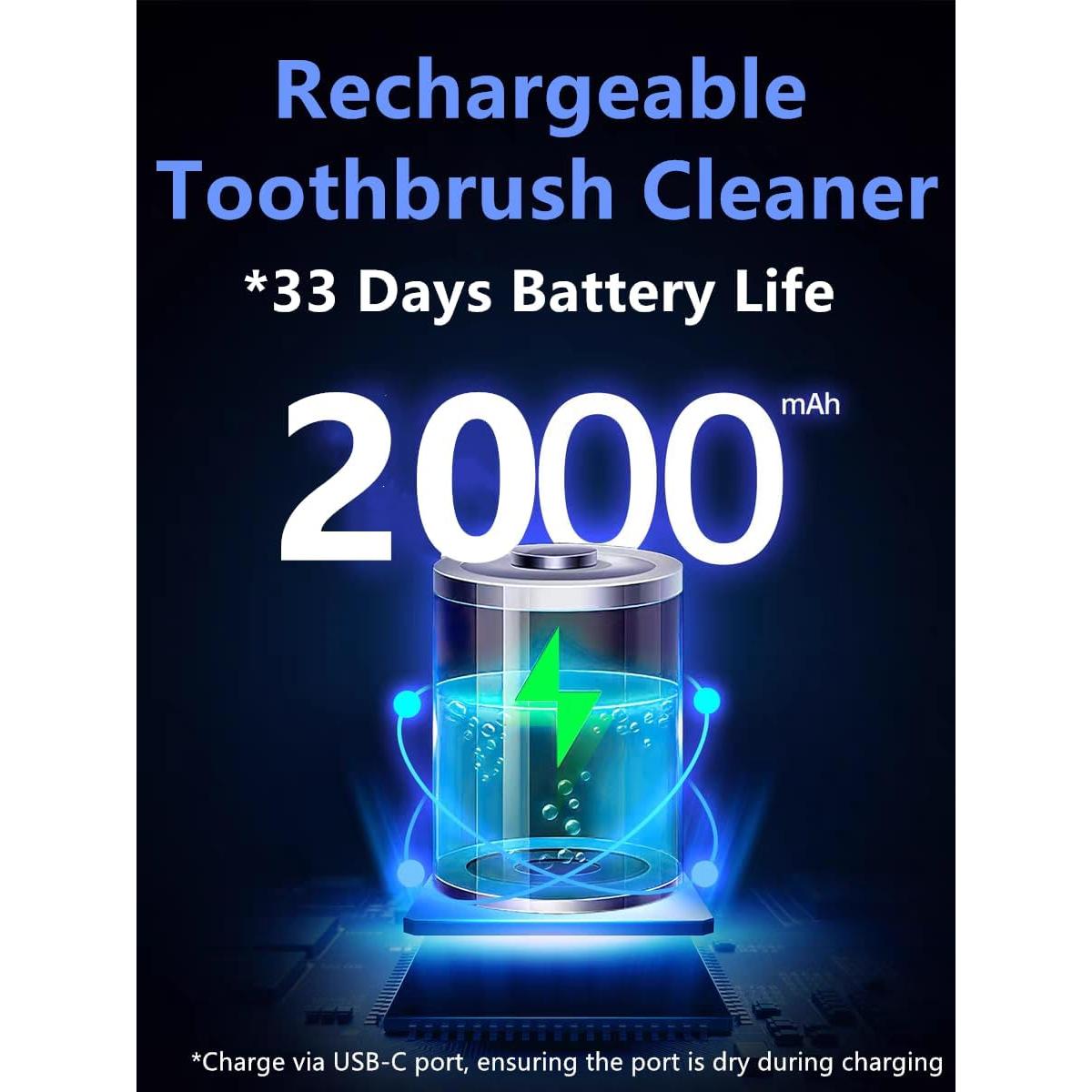 Limpiador de Cepillos de Dientes SHKI con Soporte Pared LED