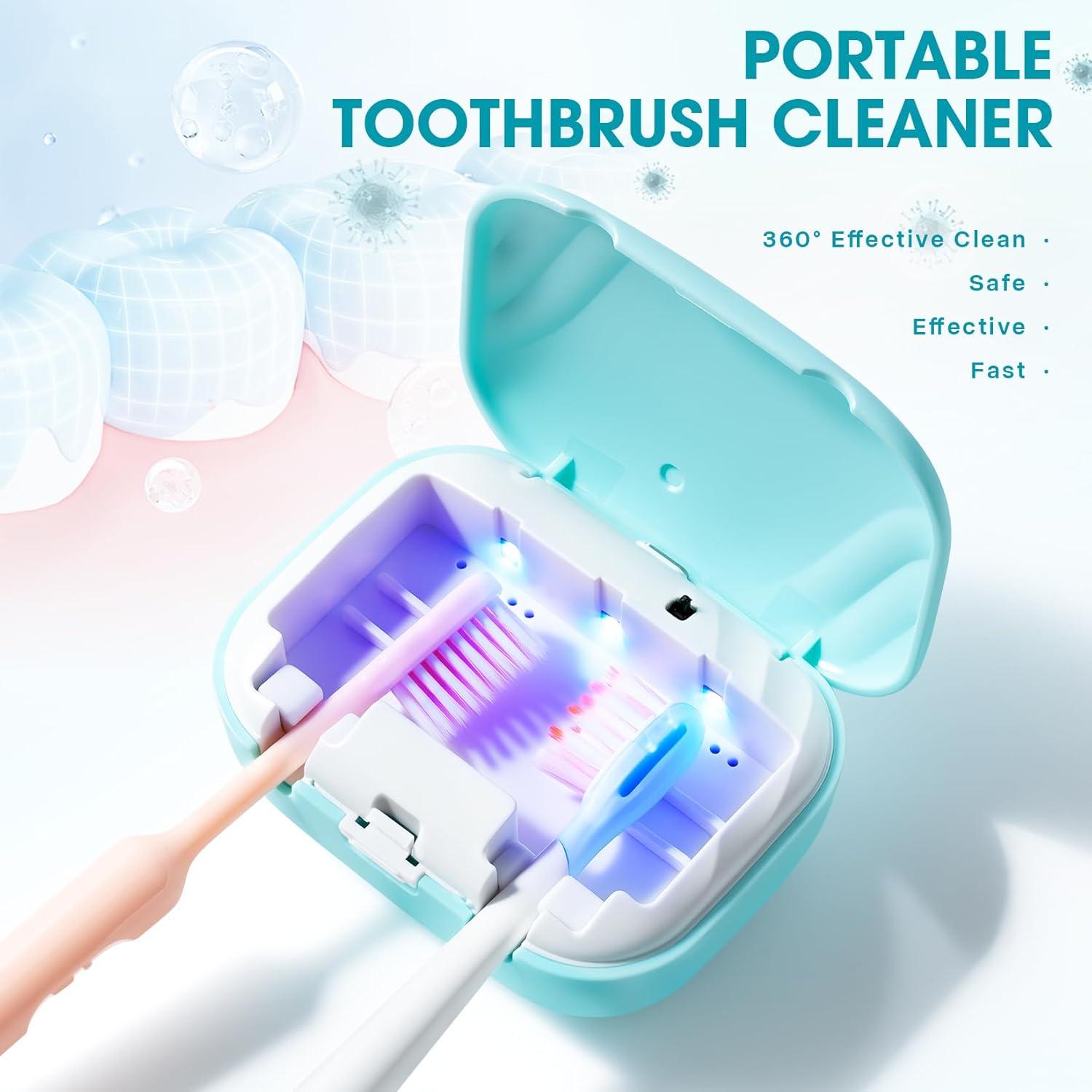 Soporte de cepillo de dientes LXIANGN azul con limpieza automática