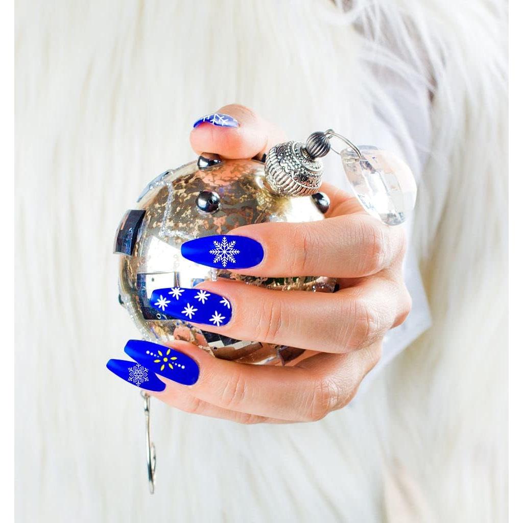 Juego de 4 Placas de Estampado de Uñas Navidad Hying