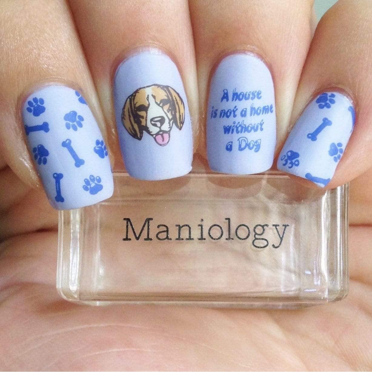 Placa de Estampado de Uñas Maniology Puppy Love 6.1x11.9cm