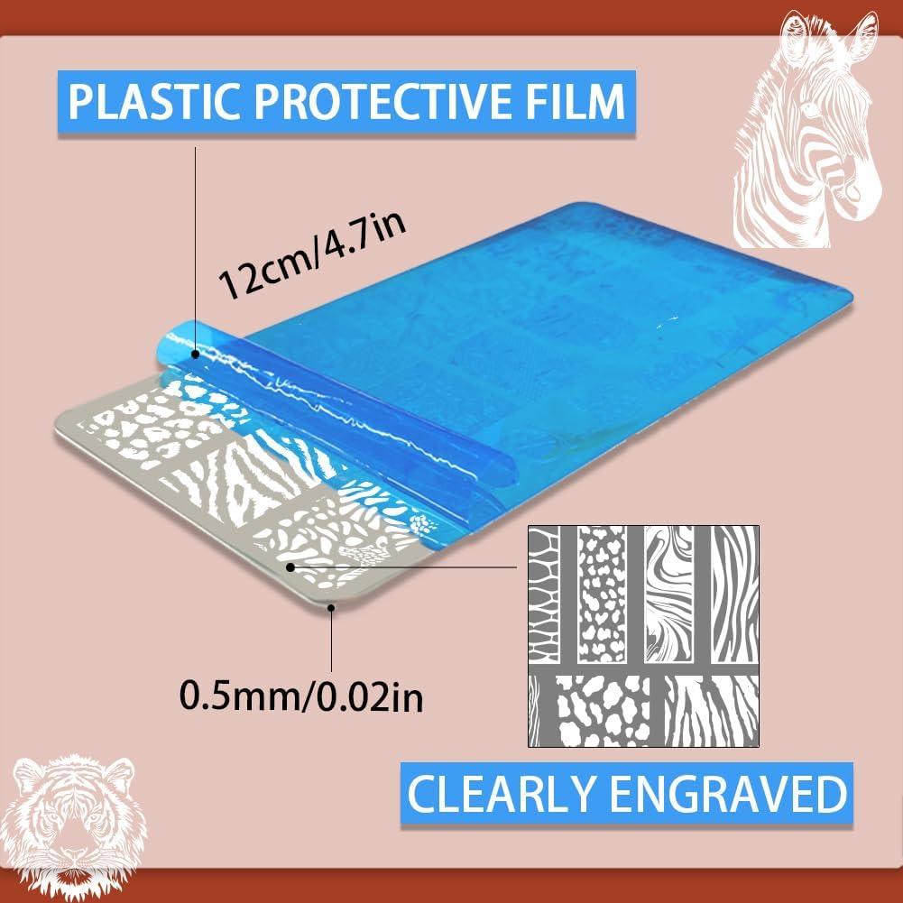 Plantillas de Estampado de Uñas PH PandaHall - 5 Piezas