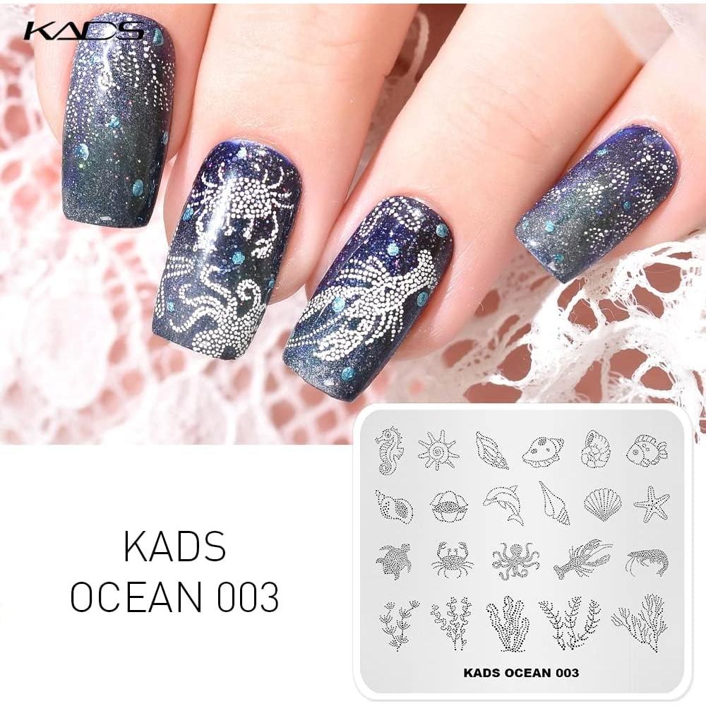 Placa de Estampado de Uñas KADS - Serie Sirenas 8x7cm