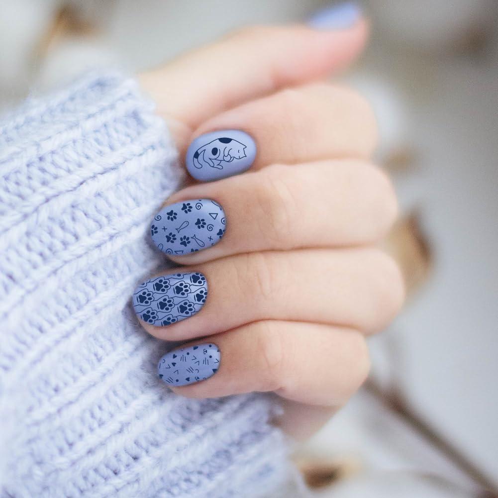 Placas de Estampado de Uñas PH PandaHall 3 Piezas Gato