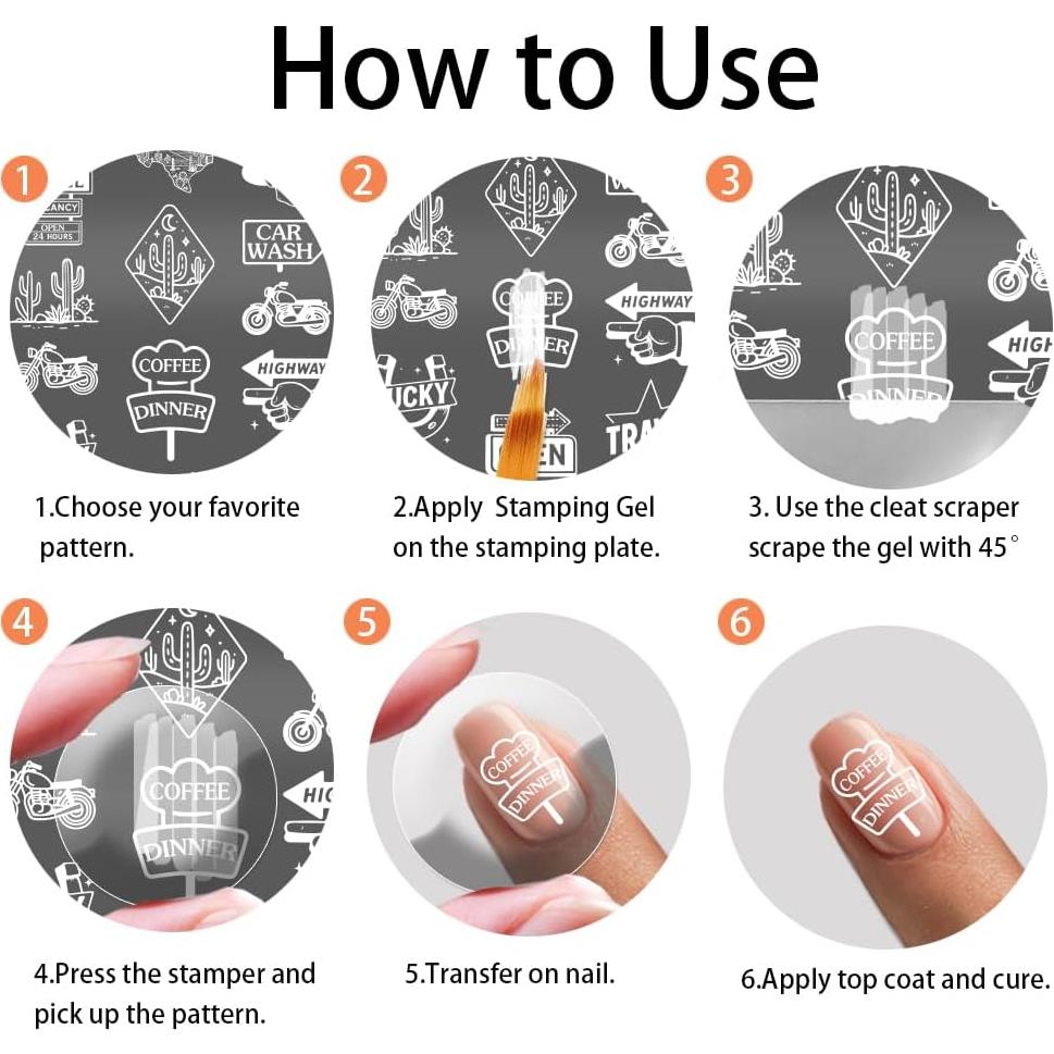 Placas de Estampado de Uñas PH PandaHall 3pcs 12x6 cm