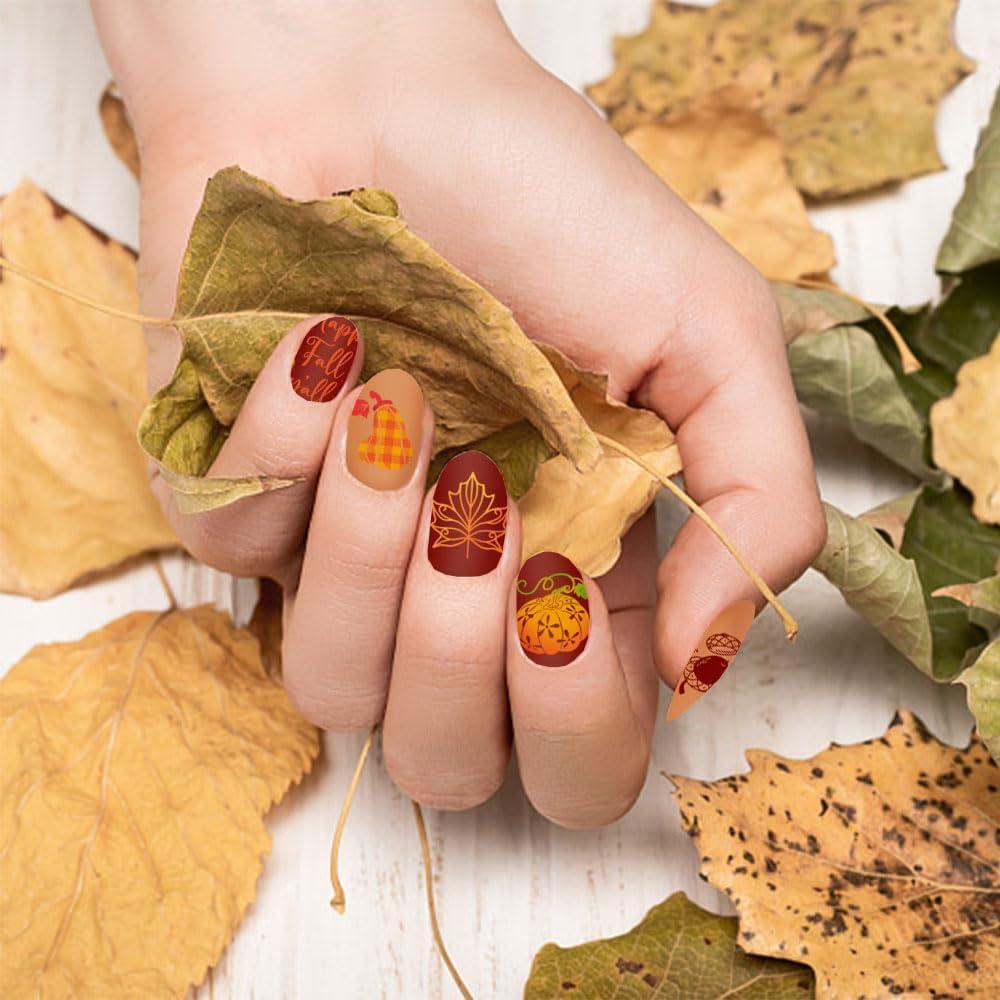 Conjunto de Plantillas de Estampado de Uñas ALIBBON Otoño 6 Pcs