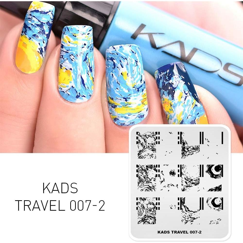Plantilla de Estampado de Uñas KADS TR007-2 Acero Inoxidable