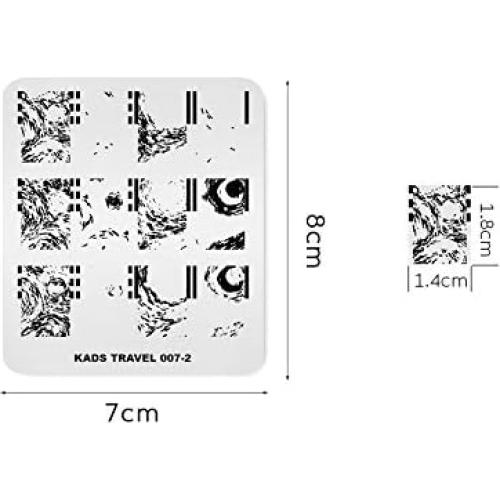 Plantilla de Estampado de Uñas KADS TR007-2 Acero Inoxidable