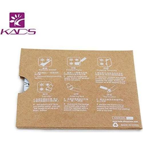 Plantilla de Estampado de Uñas KADS TR007-2 Acero Inoxidable