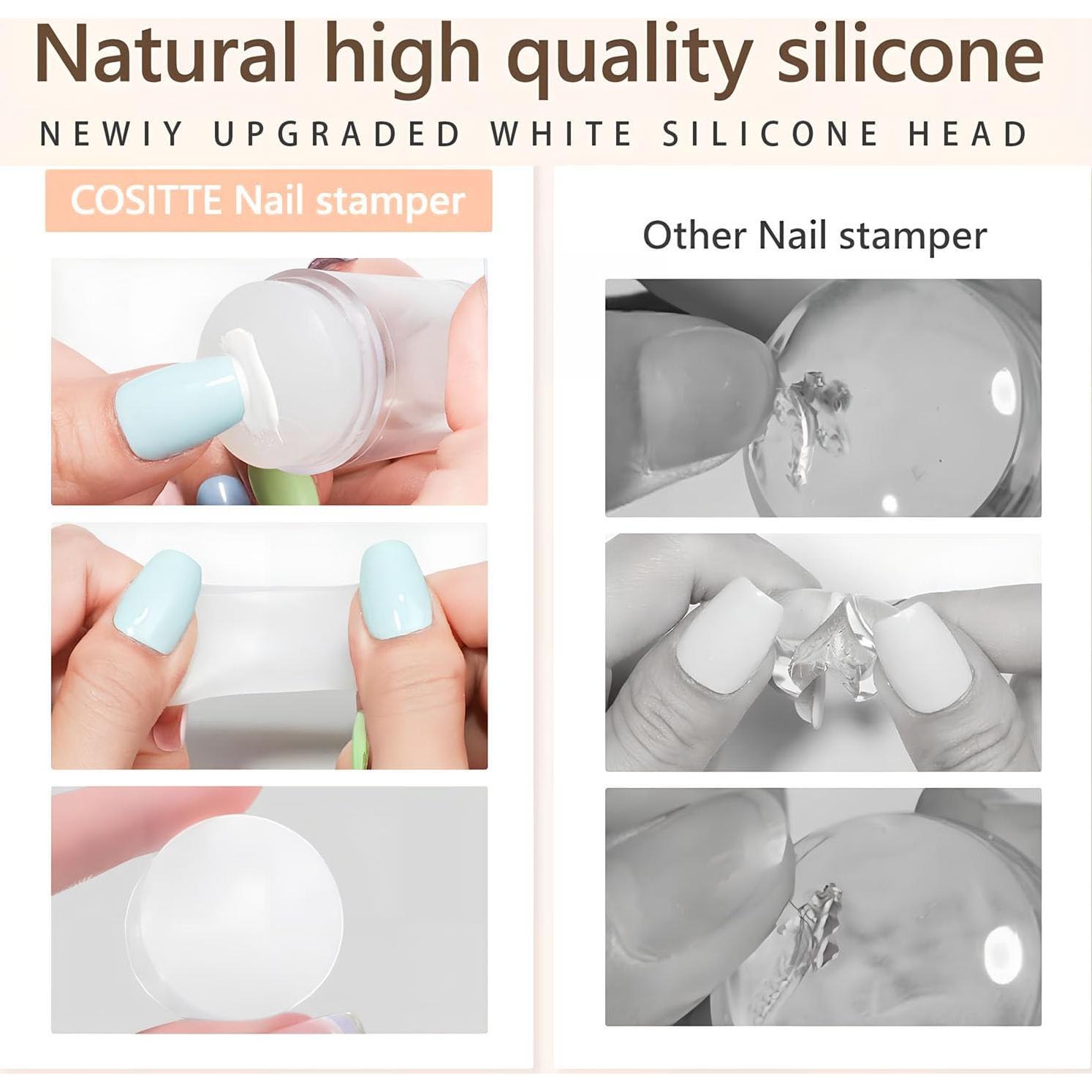 Kit de Estampado de Uñas Francesas Huizhou - 4 Piezas