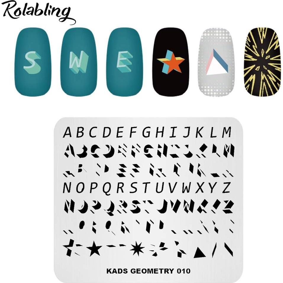 Placa de Estampado de Uñas NAILART Geométrica Multi-Patrón