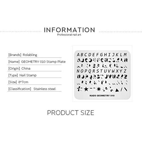 Placa de Estampado de Uñas NAILART Geométrica Multi-Patrón