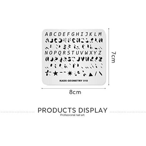 Placa de Estampado de Uñas NAILART Geométrica Multi-Patrón