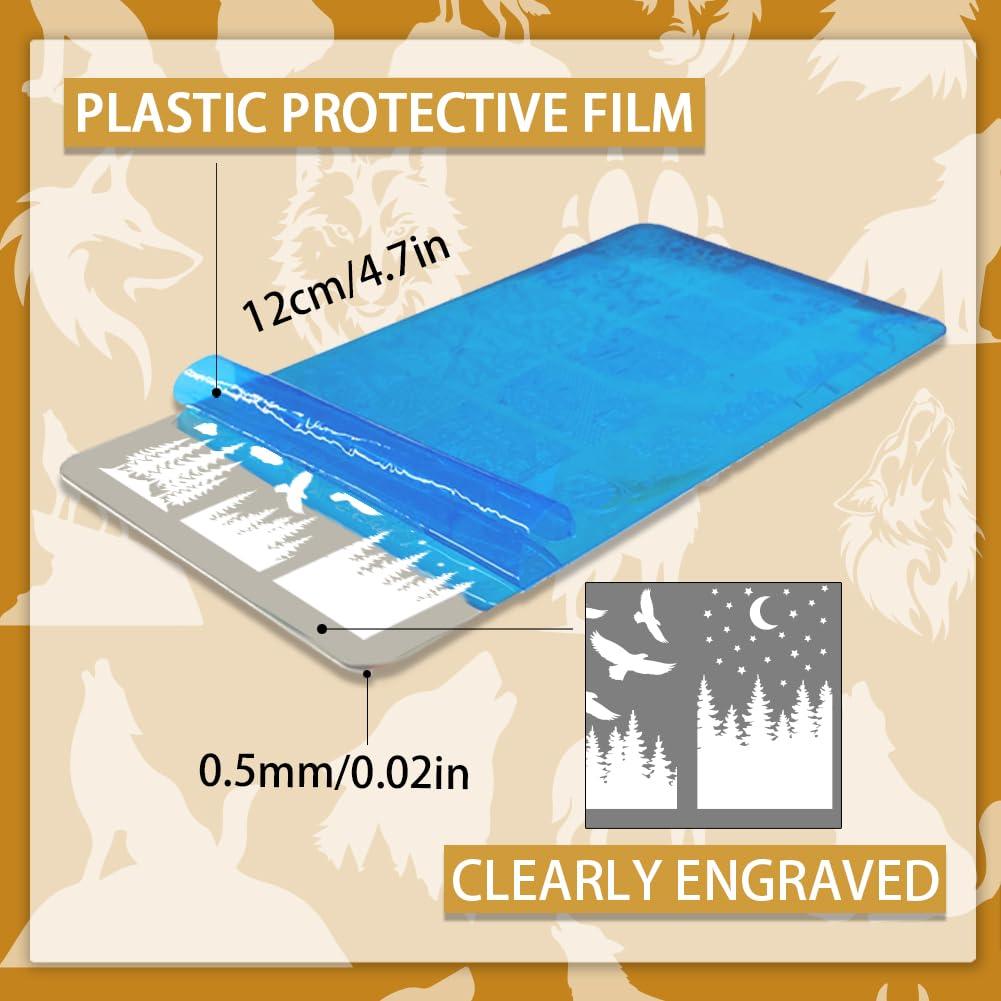 Plantillas de Estampado de Uñas PH PandaHall 3 Piezas 12x6 cm