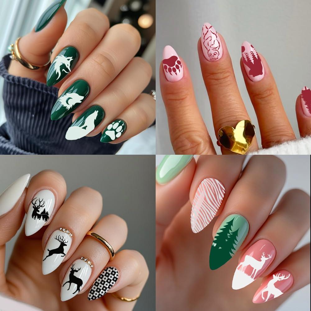 Plantillas de Estampado de Uñas PH PandaHall 3 Piezas 12x6 cm