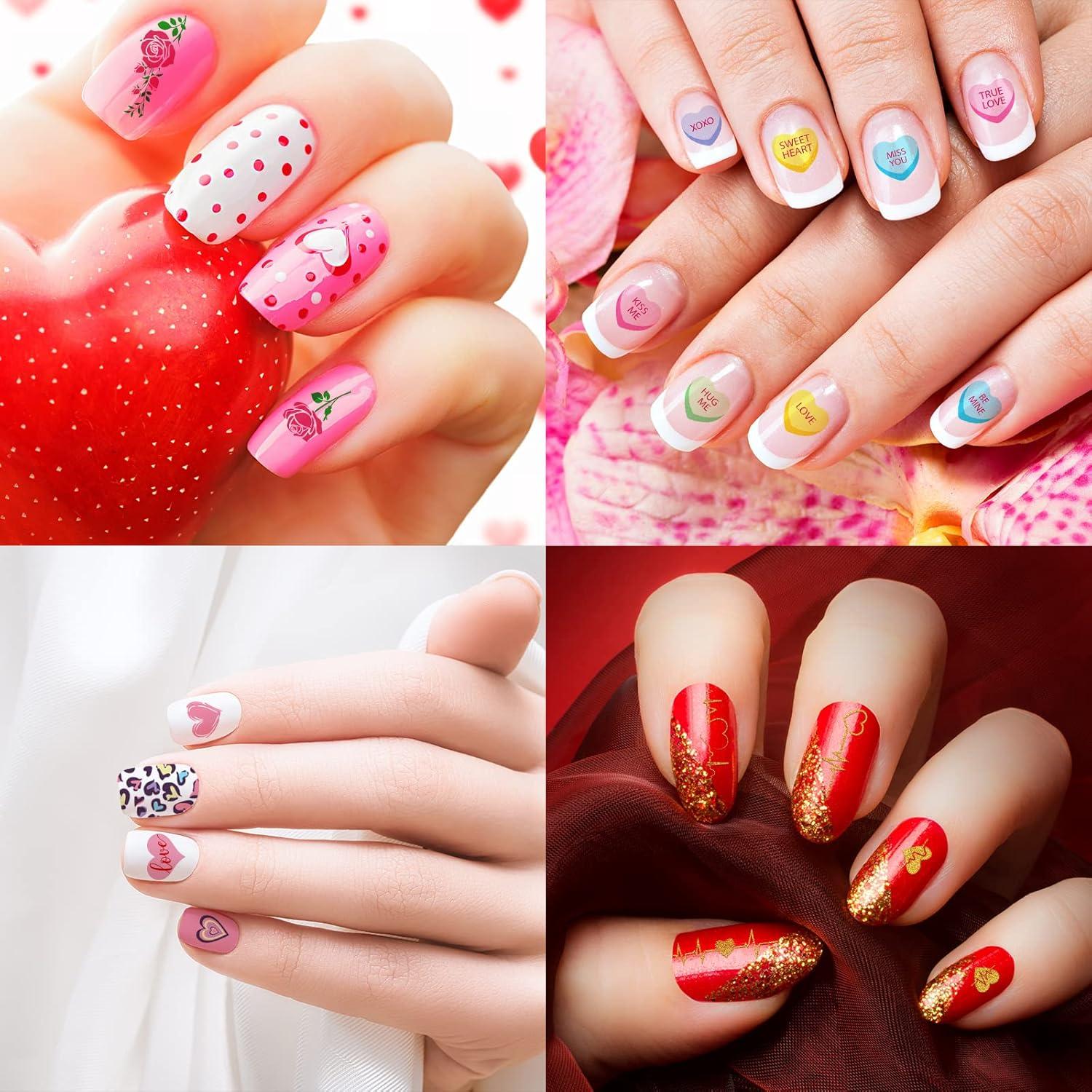 Kit de Placas de Estampado de Uñas Whaline 6 Piezas San Valentín