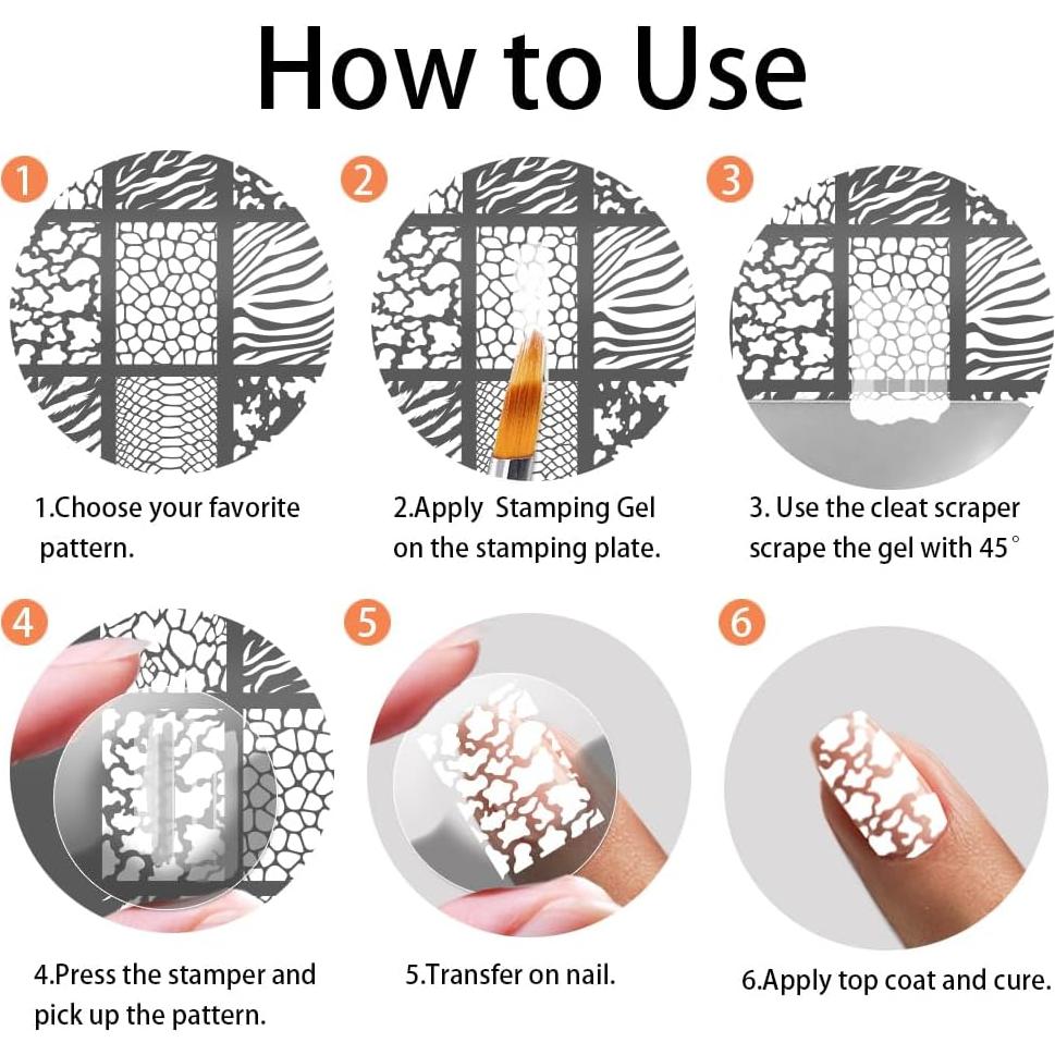 Placas de Estampado de Uñas PH PandaHall 3pcs 12x6 cm