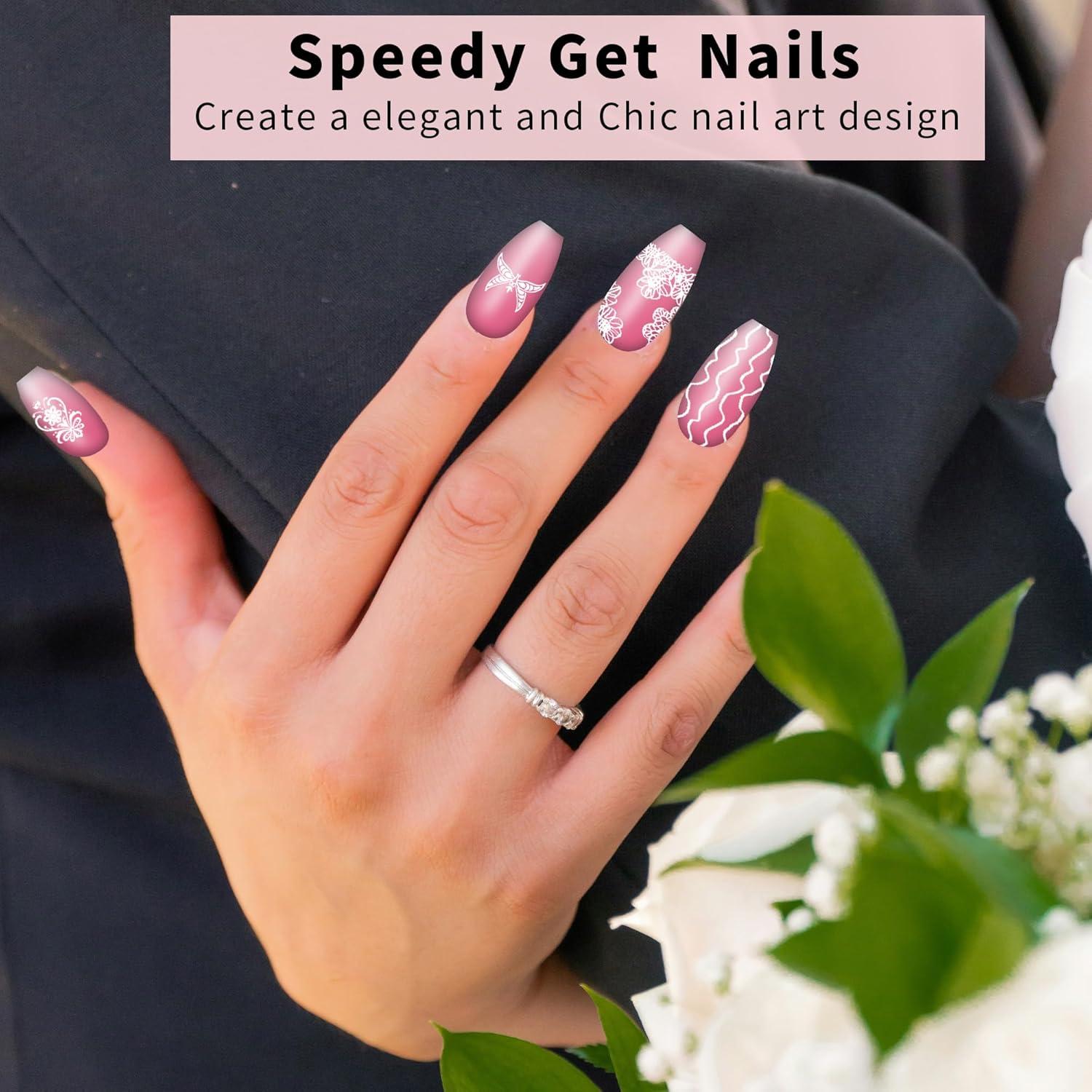 Juego de 8 Placas de Estampado de Uñas ORNAROVI - DIY