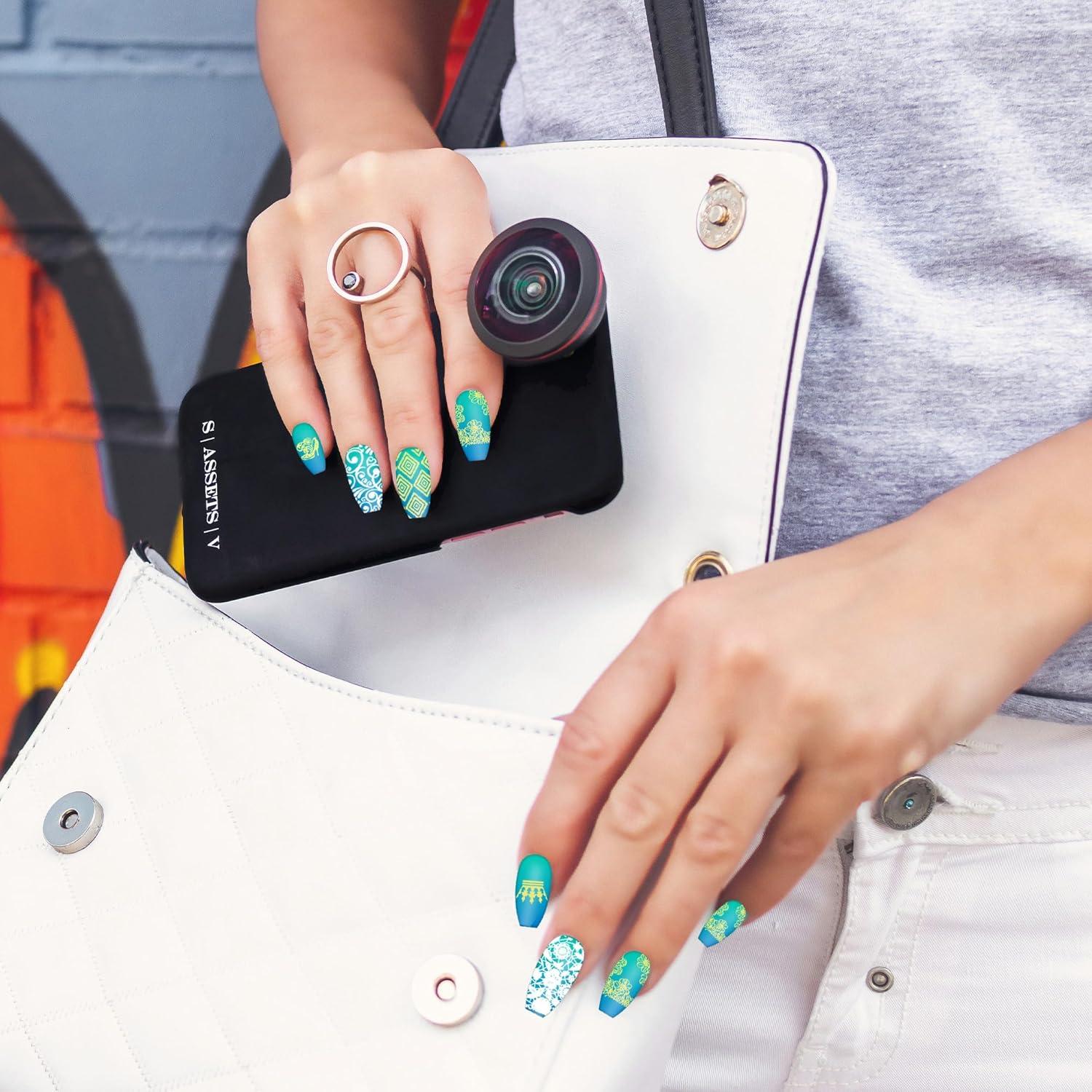 Juego de 8 Placas de Estampado de Uñas ORNAROVI - DIY