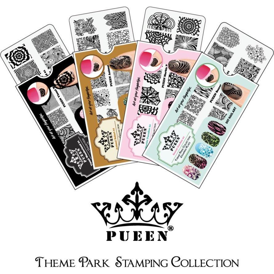 Placa de Estampado de Uñas PUEEN Safari Animal 01 125x65mm