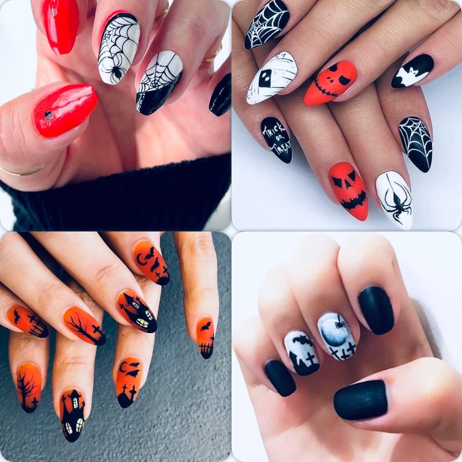 5 Placas de Estampado de Uñas Halloween Mezerdoo 12x6cm